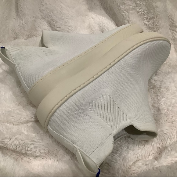 Rothy's The Chelsea Bright White Fabric High Tops Ankle Boots Women’s US 9 EU 40 - Picture 6 of 10